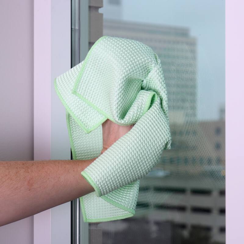 Arkwright 12-Piece Waffle Microfiber Cleaning Cloths - 16x16