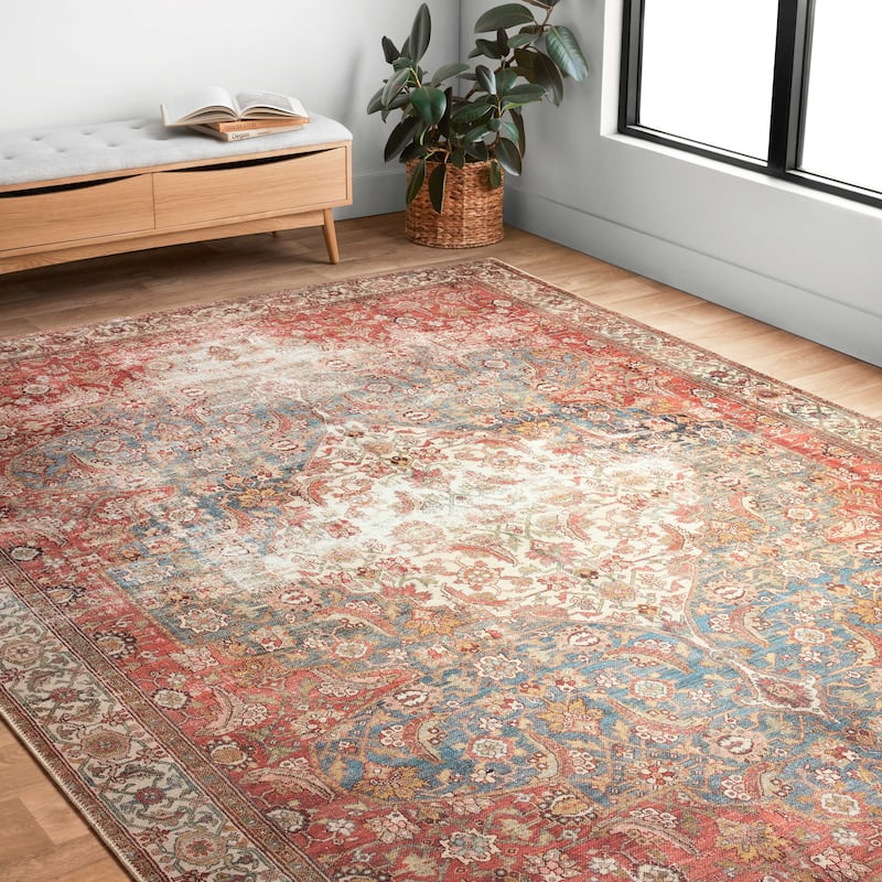 Alexander Home Victoria Bohemian Medallion Printed Vintage Area Rug - 2'-0" x 5'-0" - Runner/Rectangle