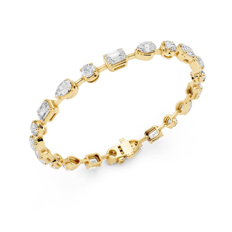 Auriya 14K Gold Lab Grown Diamond Fashion Tennis Bracelet 5 3/4 ct. tw. (E-F VS)