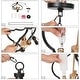 preview thumbnail 25 of 24, LALUZ Modern 3-Light Black Gold Chandelier Frosted Glass Kitchen Island Light