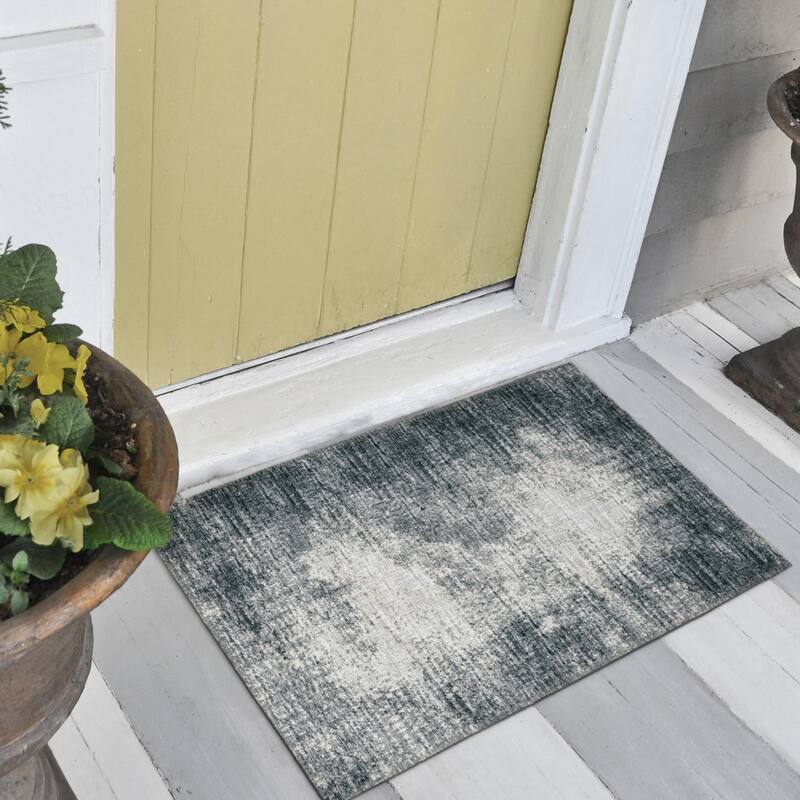 Indoor/Outdoor Rylee Modern Bordered Washable Rug