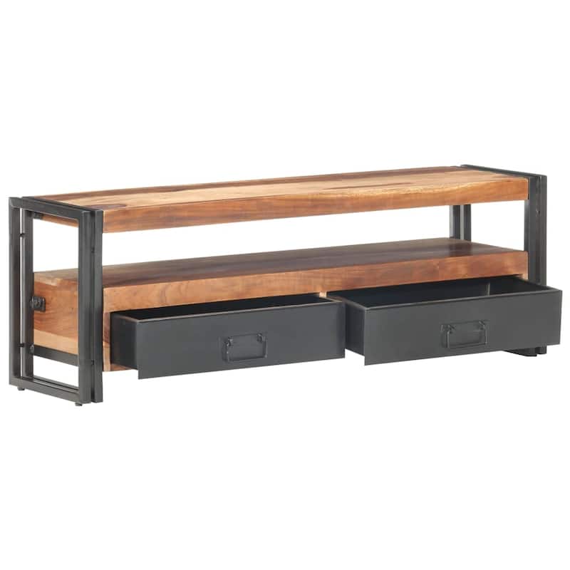 vidaXL TV Stand 47.2"x11.8"x15.7" Solid Wood with Finish