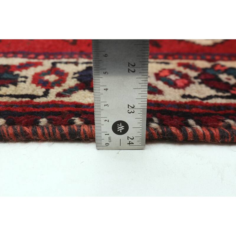 ECARPETGALLERY Hand-knotted Melis Vintage Red Wool Rug - 3'4 x 5'2