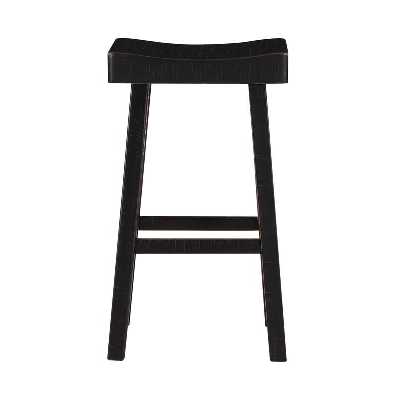 Transitional Design Bar Stools Set Of 2Pcs