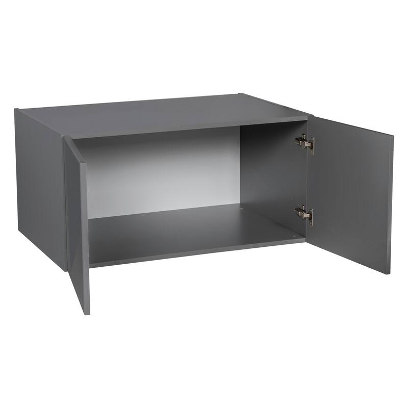 24" x 15" Wall Cabinet-Double Door-Grey - 24 x 15 x 12