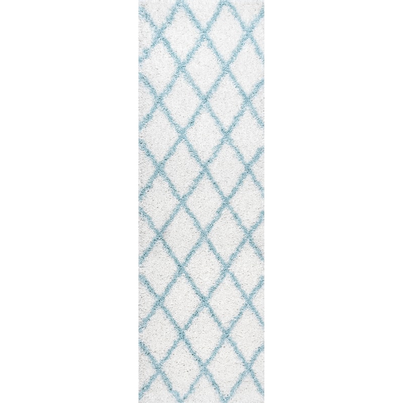 Nuloom Kesha Contemporary Trellis Shag Area Rug