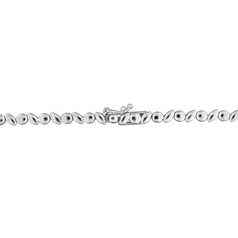 Miadora 15 1/4ct Multi-Shaped Lab-Grown Diamond Graduated Bib-Style Floral Necklace 14k White Gold