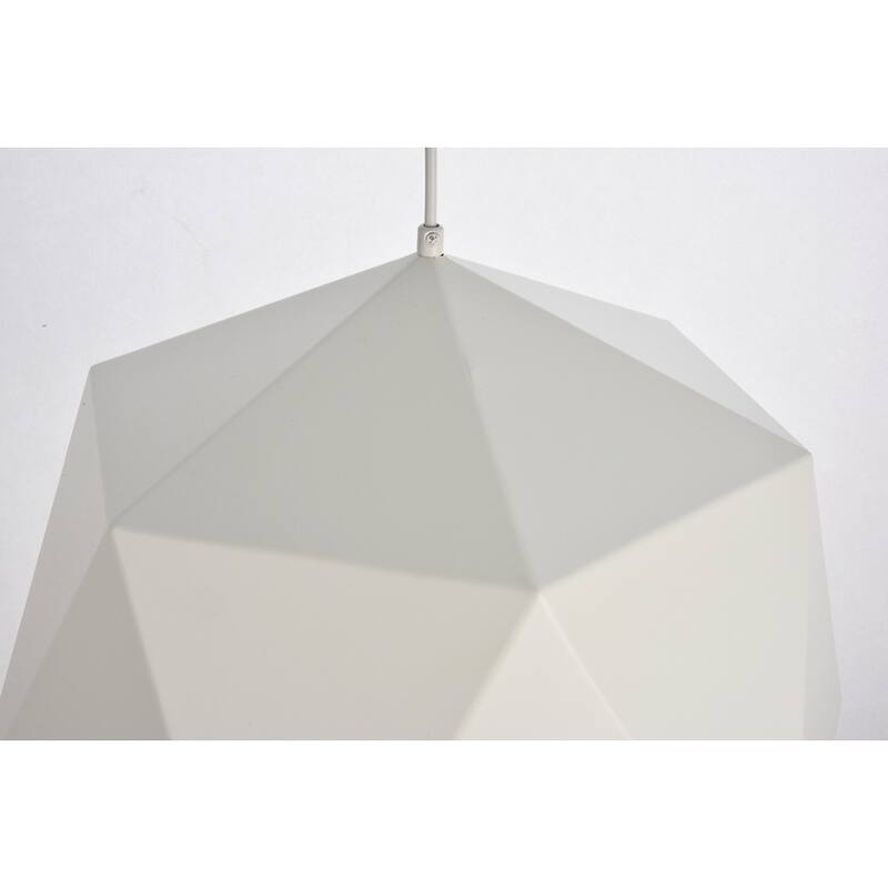 Arden Collection Pendant D17.7 H11.4 Lt:1 White and Golden inside Finish