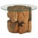 preview thumbnail 2 of 6, vidaXL Coffee Table Solid Teak Driftwood 23.6"