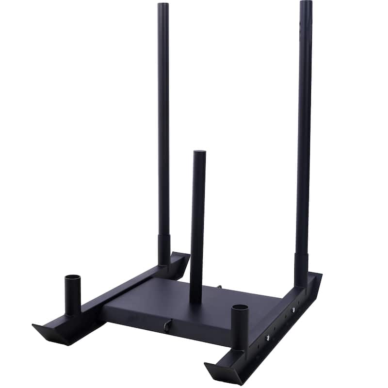 Adjustable Fitness Sled for Speed, Agility, & Explosive Power Training - 36.20" x 23.375" x 41" - Black
