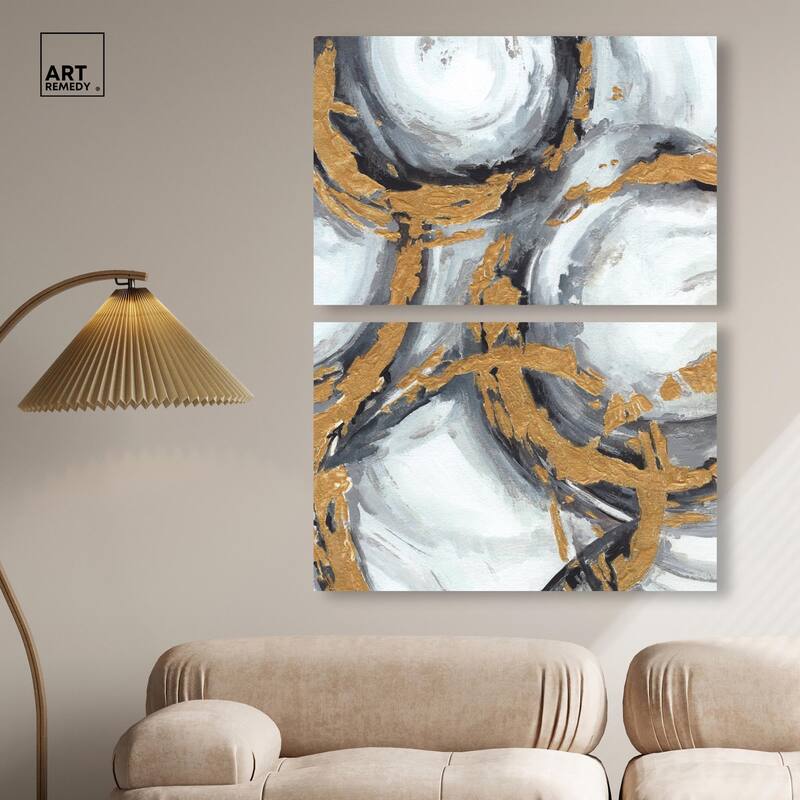 Love Circles Canvas Set of 2 by Art Remedy, Gallery Wrapped