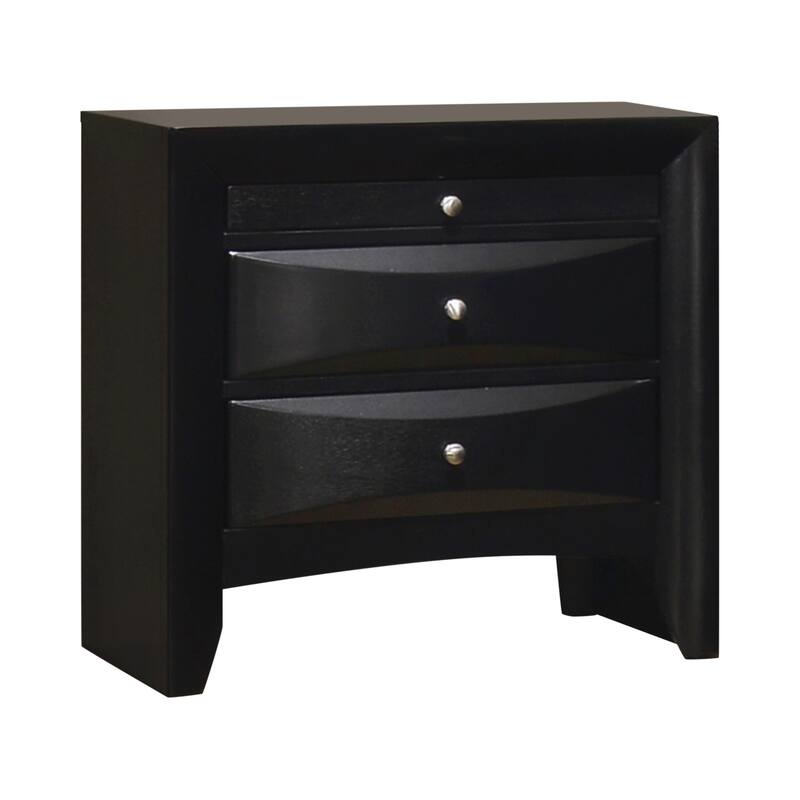 Isabel Black 4-piece Storage Bedroom Set with 2 Nightstands and Chest