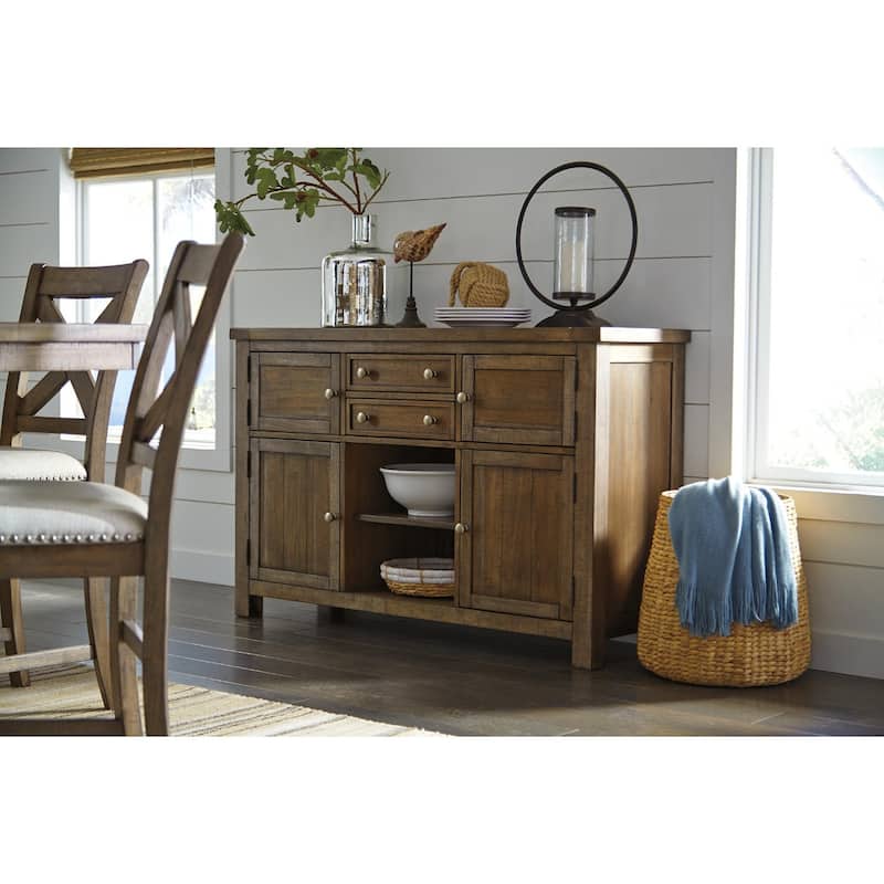 Signature Design by Ashley Mykolaiv Grey-brown Dining Room Server
