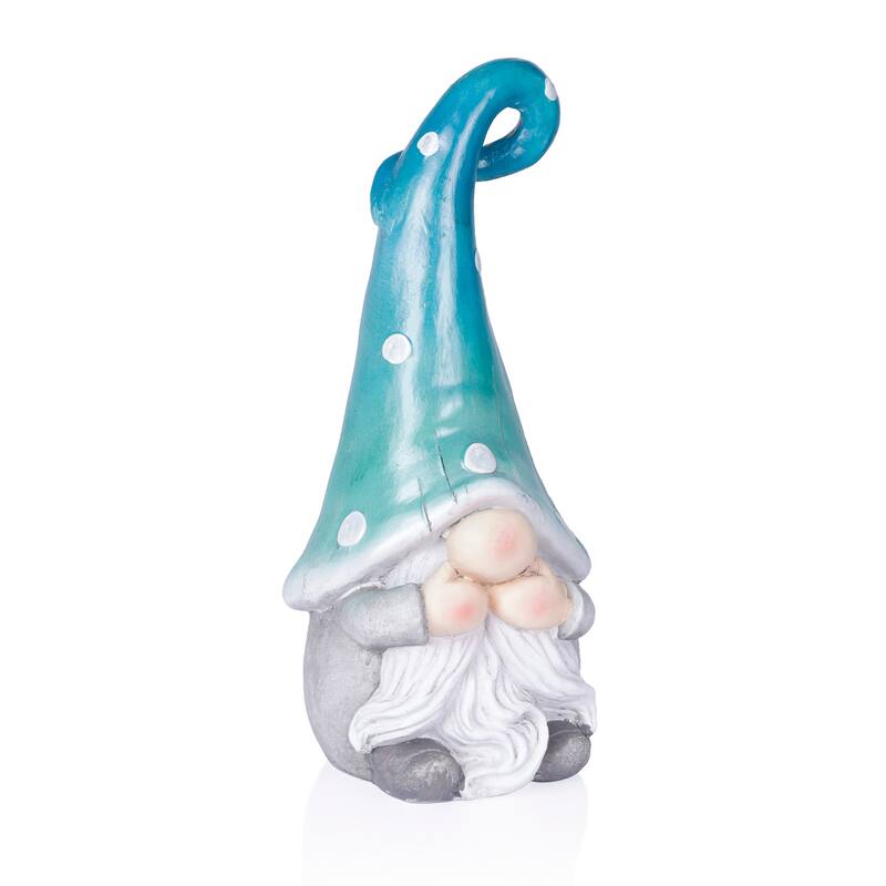Gnome Covering Mouth with Turquoise Ombre Hat
