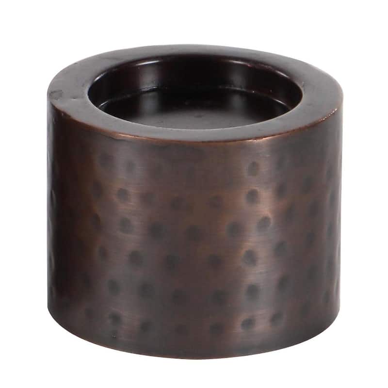 Metal Handmade Pillar Decorative Candle Holder - Set of 3 Brown - Roche River Decor