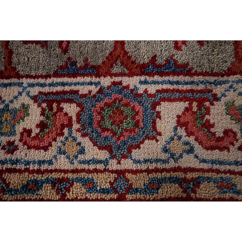 Oushak Indian Accent Rug Hand-Knotted Wool Carpet - 3'0"x 4'11"