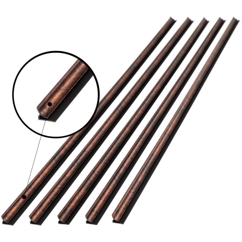 FASÄDE 47 in. Decorative Vinyl Inside Corner Trim Moonstone Copper (5 Pack) - 5 Pack