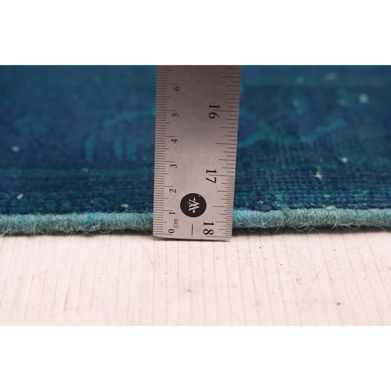 ECARPETGALLERY Hand-knotted Color Transition Blue Wool Rug - 4'2 x 7'1