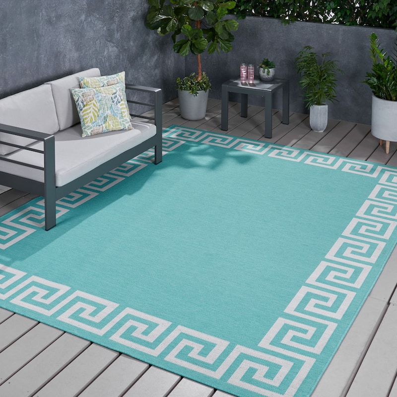Preveli Greek Key Indoor/ Outdoor Area Rug by Christopher Knight Home