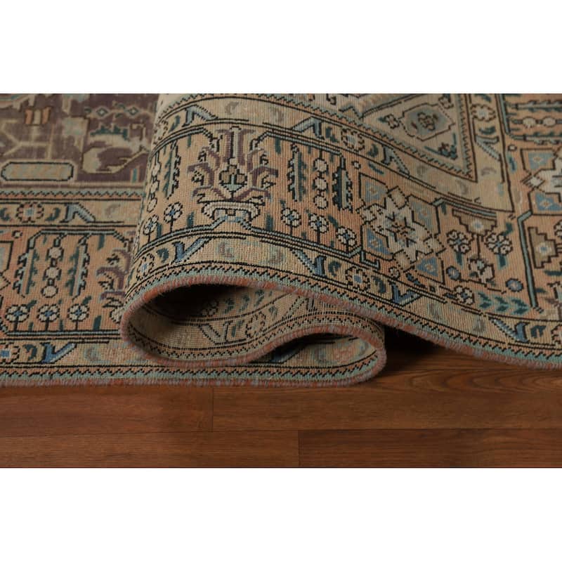 Tabriz Persian Vintage Area Rug Living Room Handmade Wool Carpet - 6'7" x 9'6"
