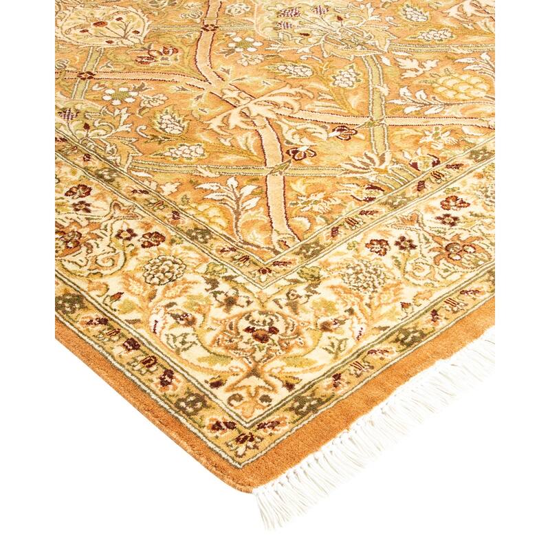 Overton Handknotted Wool Traditional Oriental Brown Runner