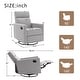 preview thumbnail 12 of 27, Modern Upholstered Rocker Nursery Chair Plush Seating Glider Swivel Recliner Chair,