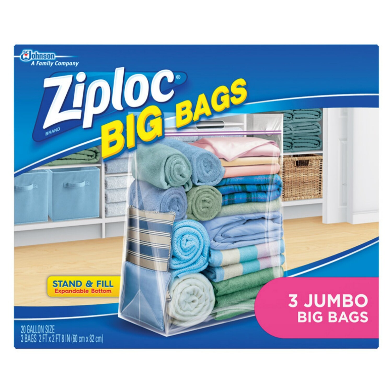 Ziploc 65645 Jumbo Storage Bag 2 x 2 x 8