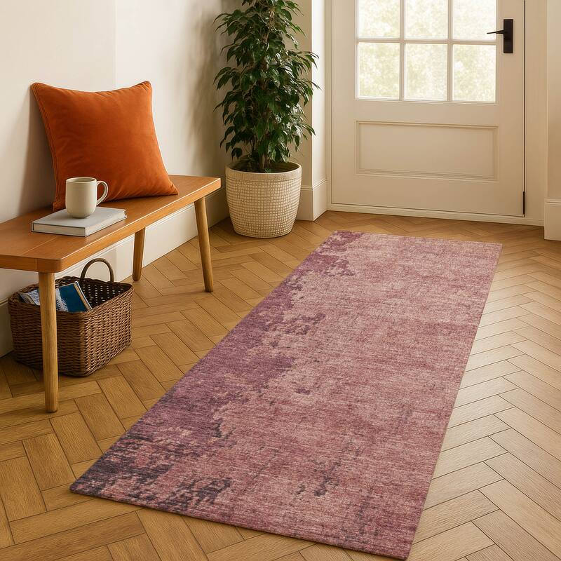 Premium Washable Super Soft Mayfield Rug - Coral - 2'3" x 7'6"