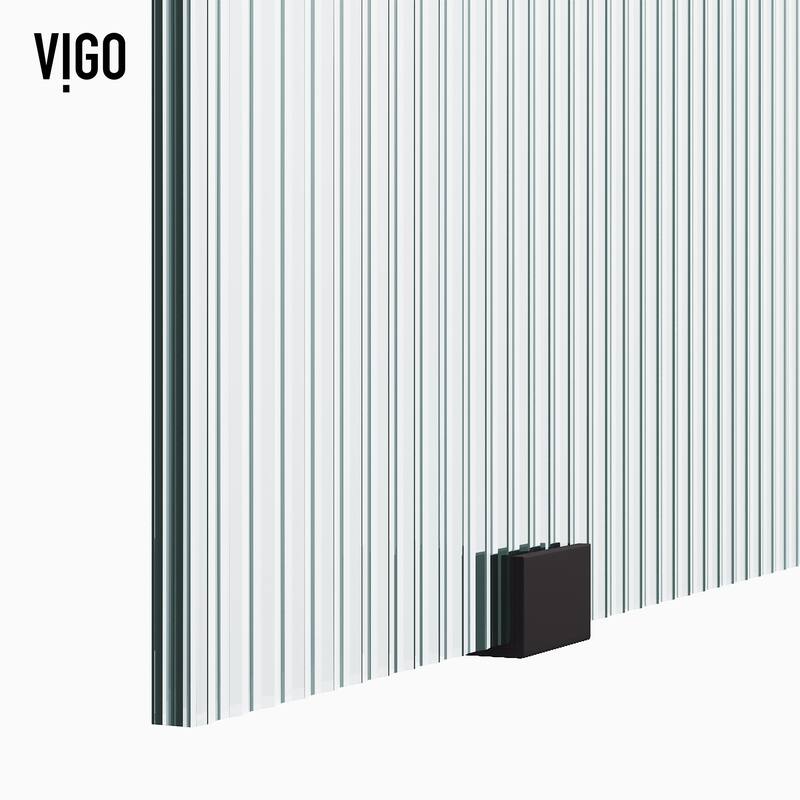 VIGO Elan 56" to 60" W x 74" H Frameless Sliding Shower Door
