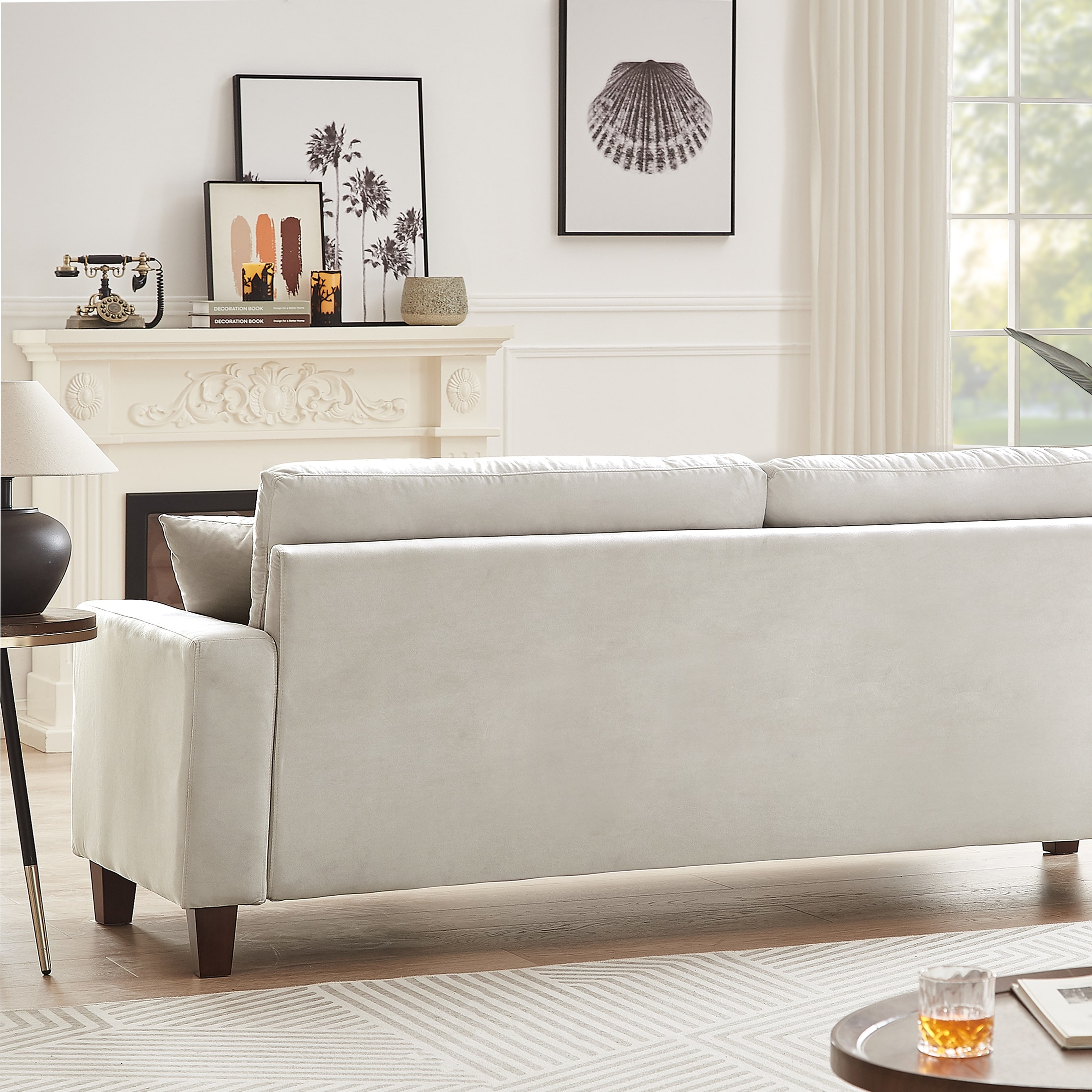 Pottery barn top velvet sofa