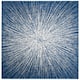 SAFAVIEH Evoke Juli Abstract Boho Burst Rug - 5'1" x 5'1" Square - Navy/Ivory