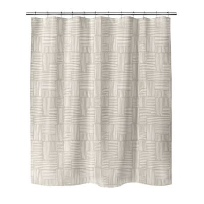RAILS BEIGE Shower Curtain By Kavka Designs
