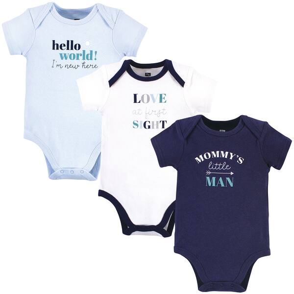 slide 1 of 1, Hudson Baby Infant Boy Cotton Bodysuits, Mommys Man 0-3 Months - Mommys Man