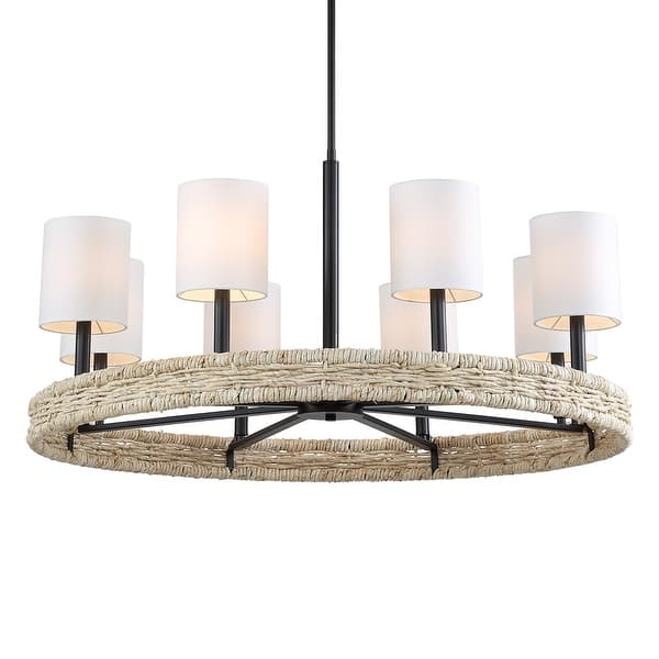 slide 2 of 5, Uttermost 21393 Faiyam 8 Light 37" Wide Ring Chandelier Multi-Colored