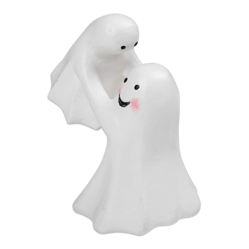 Novica Handmade My Spooky Baby Wood Sculpture
