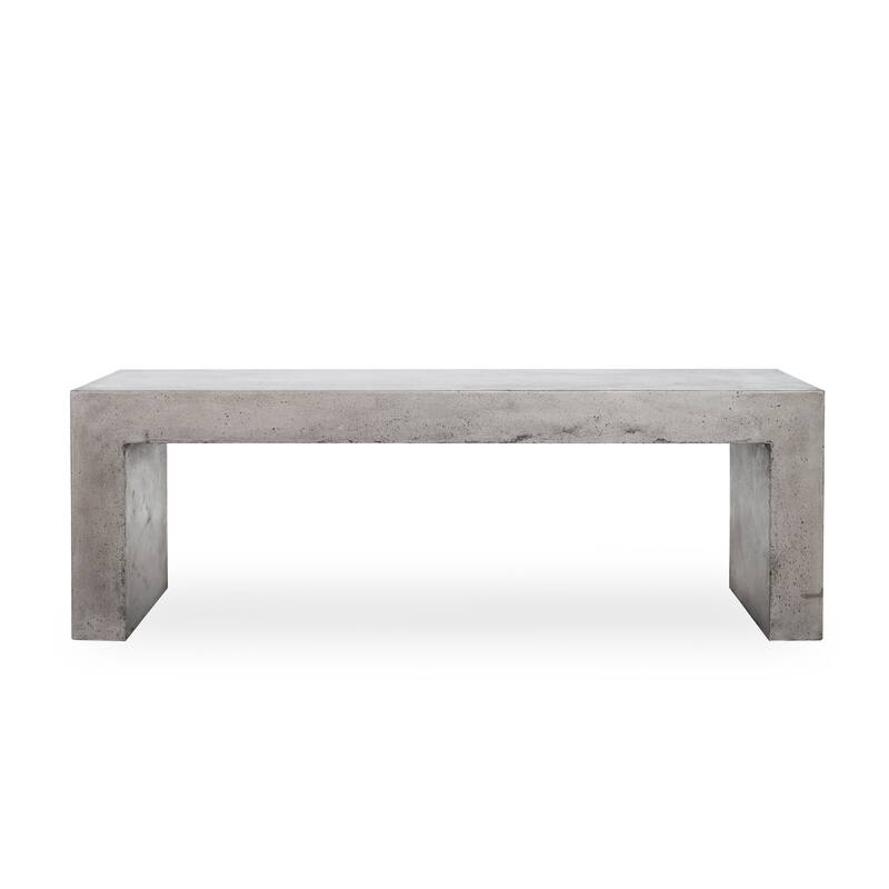 Aurelle Home Modern Outdoor Concrete Bench