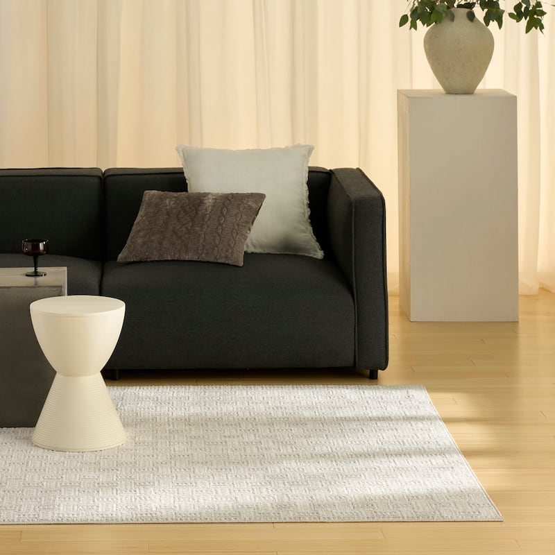 Nourison Nordic Indoor only Grey Geometric Area Rug