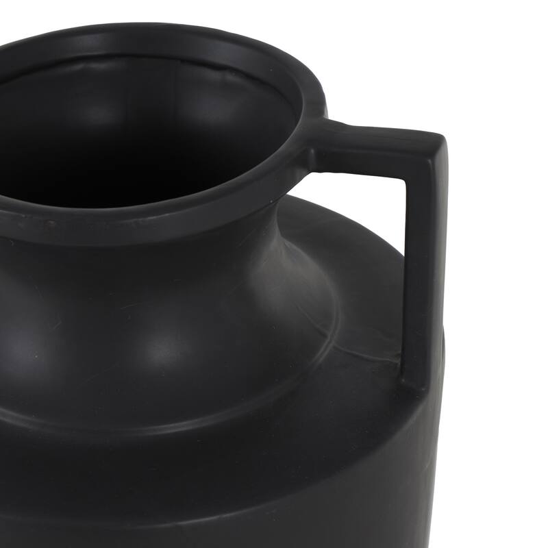 Ceramic Sleek Amphora Vase with Handles - Black or White - Roche River Decor