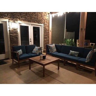 Perla Outdoor Acacia Wood Square Coffee Table by Christopher Knight Home