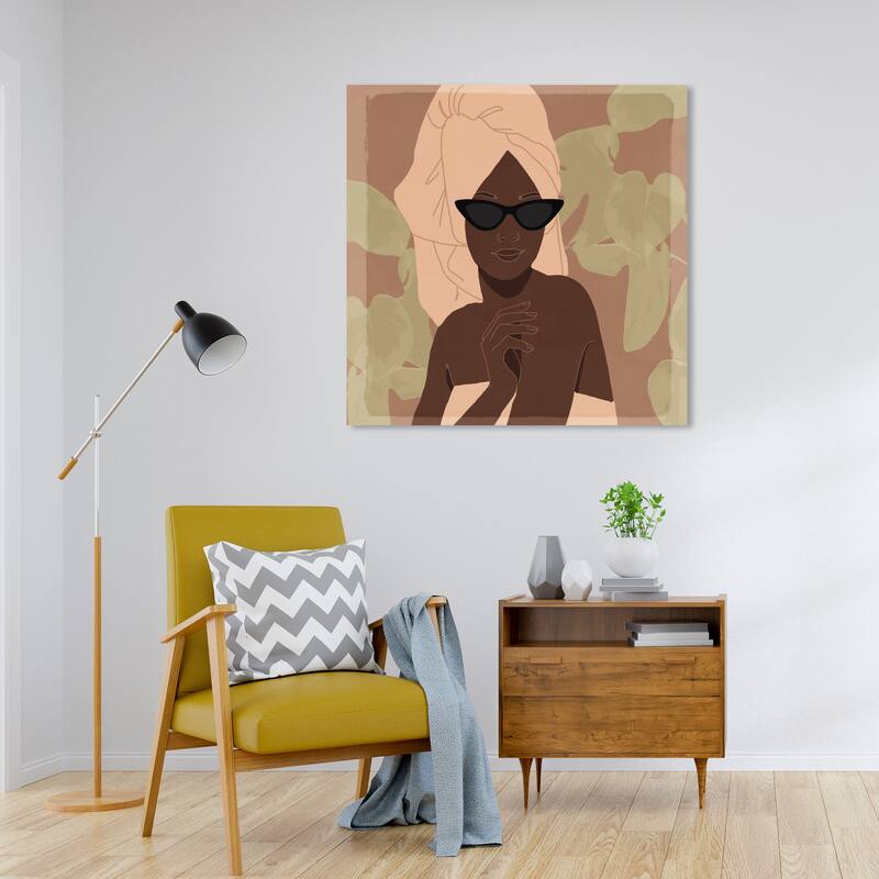 Wynwood Studio Canvas Fashion and Glam Plant Relaxation Brown and Mid-Century Modern Wall Art Canvas Print - 30 x 30