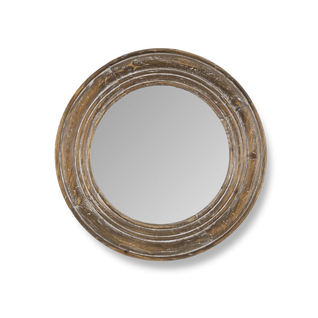16 in D Wooden Wall Mirror