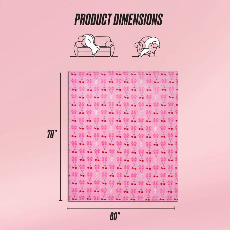 Juicy Couture 60"x70" Plush Throw Blankets
