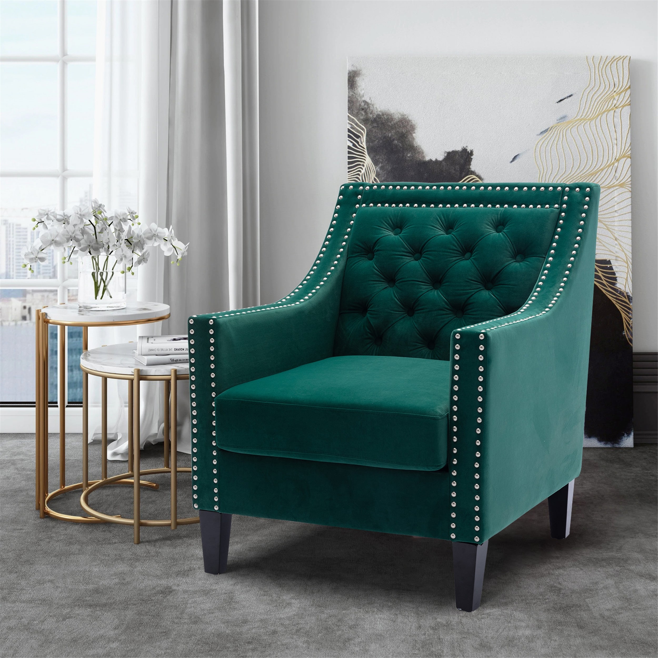 Nailhead accent on sale chair