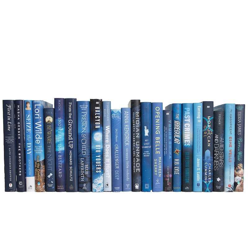 Books Blue Decorative Accessories: Blue Jean Dust Jacket Color By The Foot