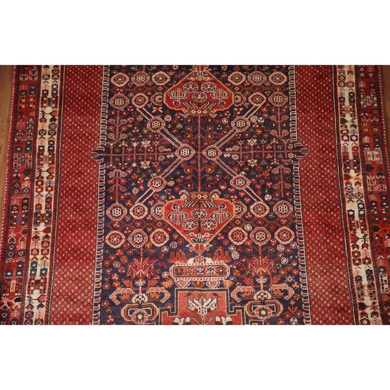 Kashkoli Persian Vintage Area Rug Handmade Wool Carpet - 5'5"x 9'1"