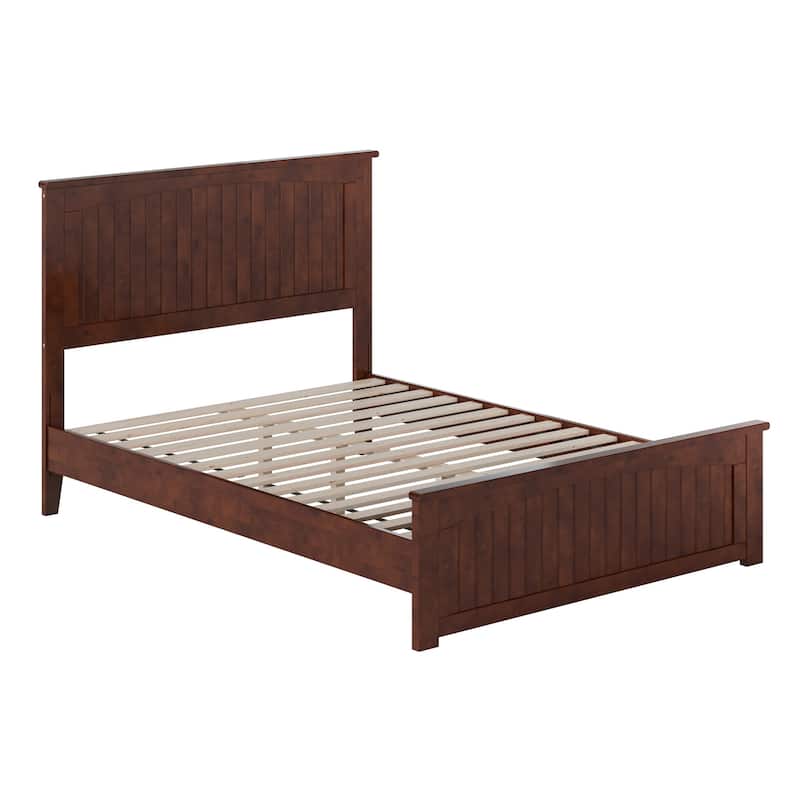 Naples Solid Wood Low Profile Platform Bed with Matching Footboard
