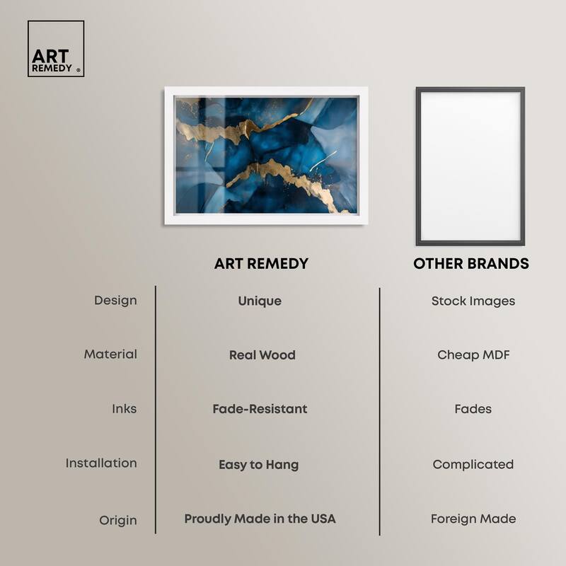 Dark Texture Golden Touch III Shadowbox by Art Remedy