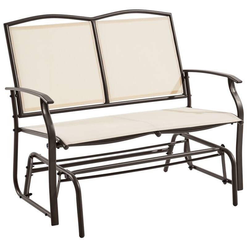 Yaheetech 2-Person Patio Glider Bench Swing Glider Chair