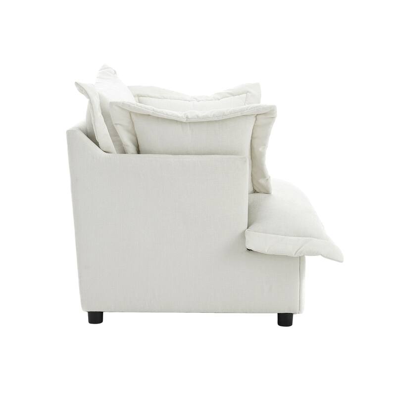 Upholstered Chenille Arm Club Chair Cloud corner cahir