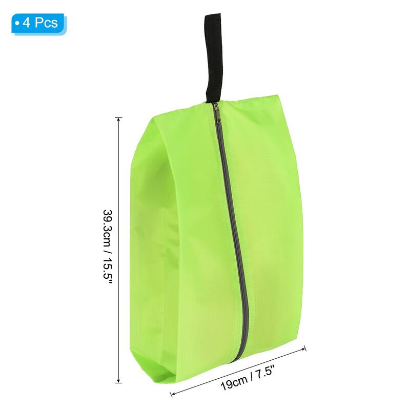 4pcs Waterproof Shoes Bags, Travel Portable Shoe Storage Organizer Bag - Green - 39.3 x 19cm
